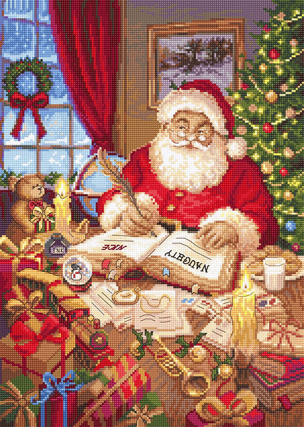 Cross Stitch Kit - The list of naughty and nice