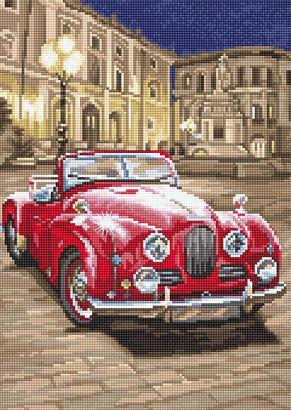 Counted cross stitch kit - Red Sports Car