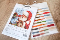 Cross Stitch Kit - Santa Claus and Snowman