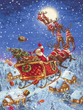 Cross Stitch Kit - The reindeers on their way!