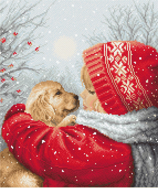 Counted cross stitch kit - Christmas hugs