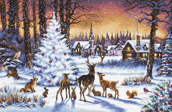 Cross Stitch Kit- Christmas Wood