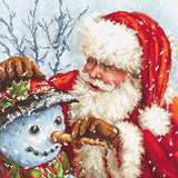 Cross Stitch Kit - Santa Claus and Snowman