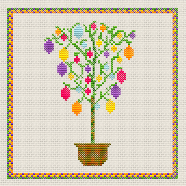 Easter Tree cross stitch pattern (PDF)