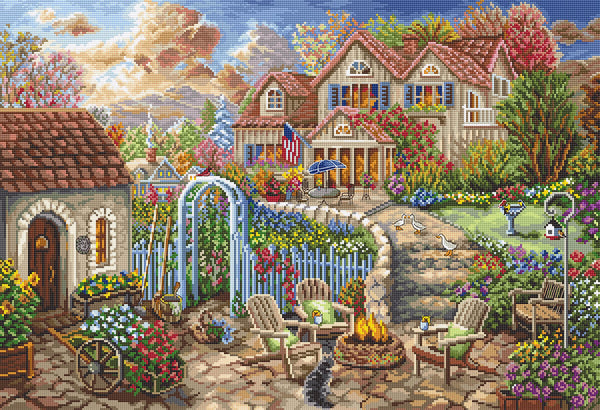 Backyard Retreat - Cross Stitch Kit