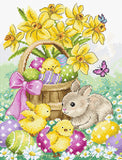 Easter Rabbit and Chicks - Cross Stitch Kit