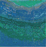 Ocean cross stitch pattern (PDF)