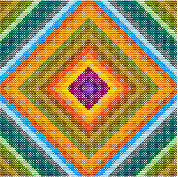 Rhombus cross stitch pattern (PDF)