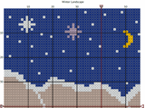 Winter Landscape cross stitch pattern (PDF)