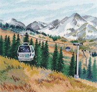 Cable Cars at the Shymbulak Mountain