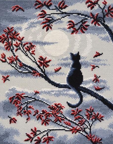 Lunar Cat - Cross Stitch Kit