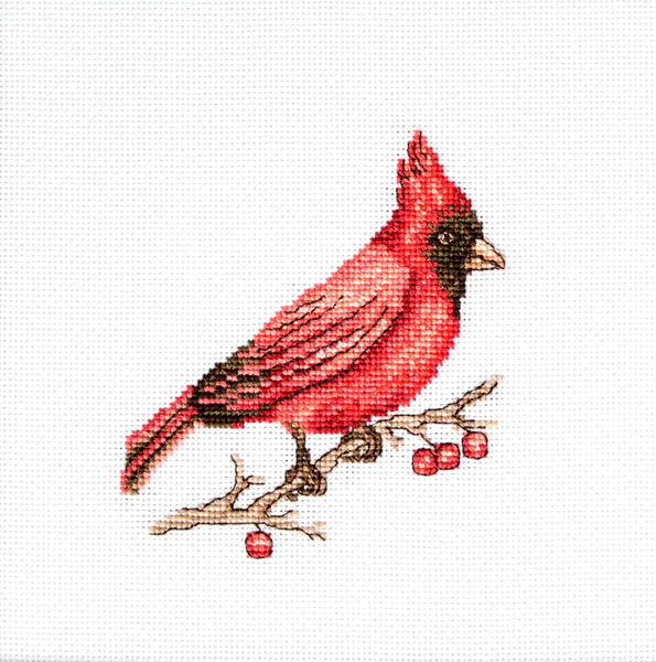 Cross Stitch Kit Birds Animals Cardinal