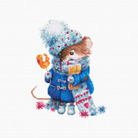 Cross Stitch Kit Christmas Mouse