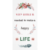 Cross Stitch Kit Inspirational Quote Happy Life