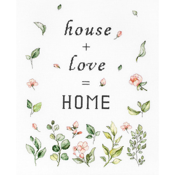 Cross Stitch Kit Inspirational Quote House Love Home