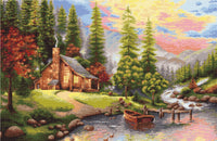 Cross Stitch Kit Mountain Landscape