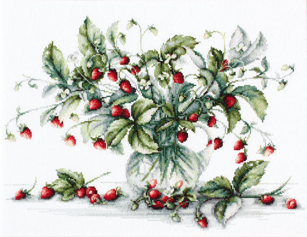 Cross Stitch Kit Strawberry Bouquet