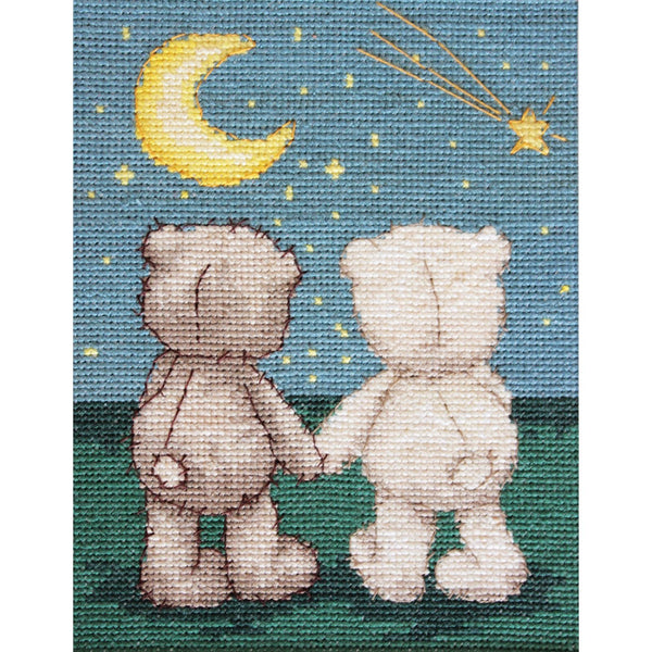 Cross Stitch Kit Teddy Bears Bruno & Bianca