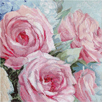 Pink Roses Cross Stitch Kit - Stitch4Art